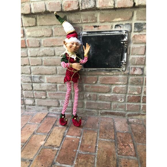 Large Poseable Elf Doll Christmas Decor 34" - Picture 3 of 7